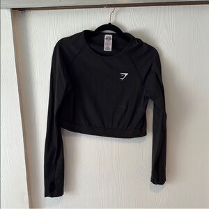 Gymshark Black Long Sleeve Crop Top